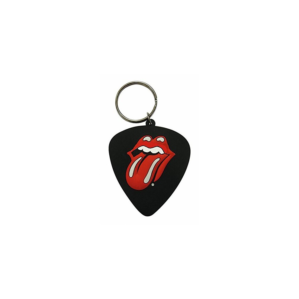 Rolling Stones (plectrum) - Plectrum Keyring Tongue Rubber Official Shape -  rolling stones plectrum keyring tongue rubber official shape keychain
