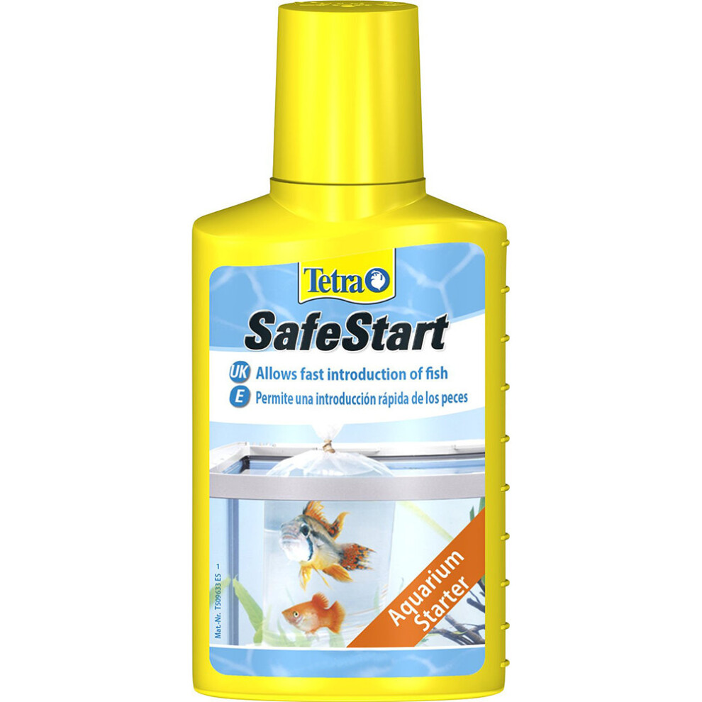 Tetra Safe Start 50ml: Live nitrifying bacteria for instant biofilter in new freshwater tanks; reduces ammonia up to 14x and nitrite up to 10x T509659