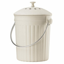 Contenitore per compost (caddy da cucina) - AC-DÉCO - 4,5 L - Bambù riciclato - Manico in acciaio inox - Filtri in carbone