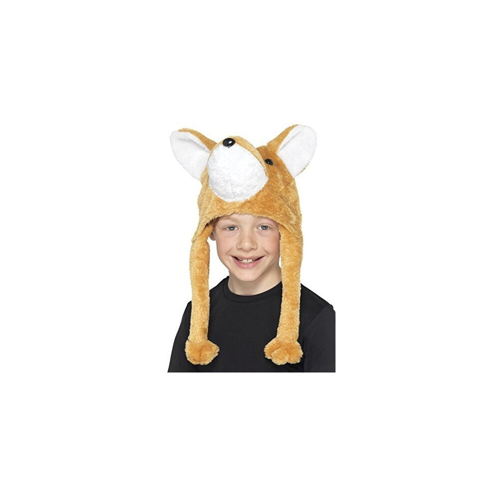 Smiffys 48406 Fox Hat, Orange, One Size - Hat Kids Fancy Dress Mr Farm Animal - Fox Hat Kids Fancy Dress Mr Farm Animal Girls Boys Childrens Costume