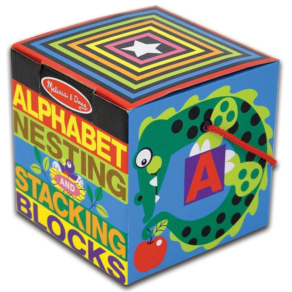 Melissa & Doug Alphabet Nesting & Stacking Blocks