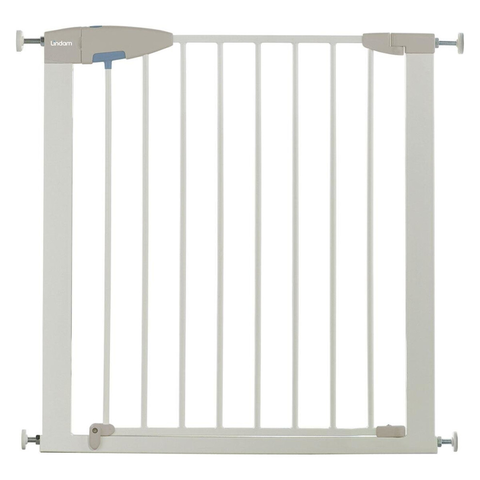 Lindam Sure Shut Porte Safety Gate - Pressure-Fitted, 75-82 cm, wide walk-through, one-handed release, 2-way opening, steel frame-image-OPC-PCVVX6-NEW