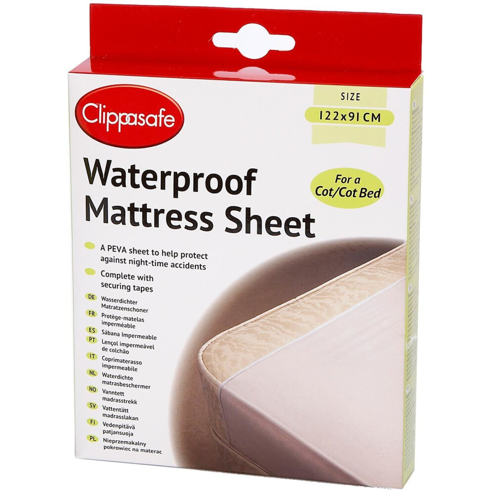 (Cot) Clippasafe Waterproof Mattress Sheet