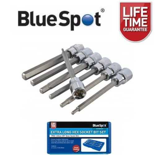 BlueSpot BlueSpot 7 Piece 3/8" Drive Extra Long Hex Socket Bit Set H3 - H10 01516