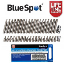 BlueSpot 40 Piece Mixed Hex, Spline and Torx Bit Set 01517