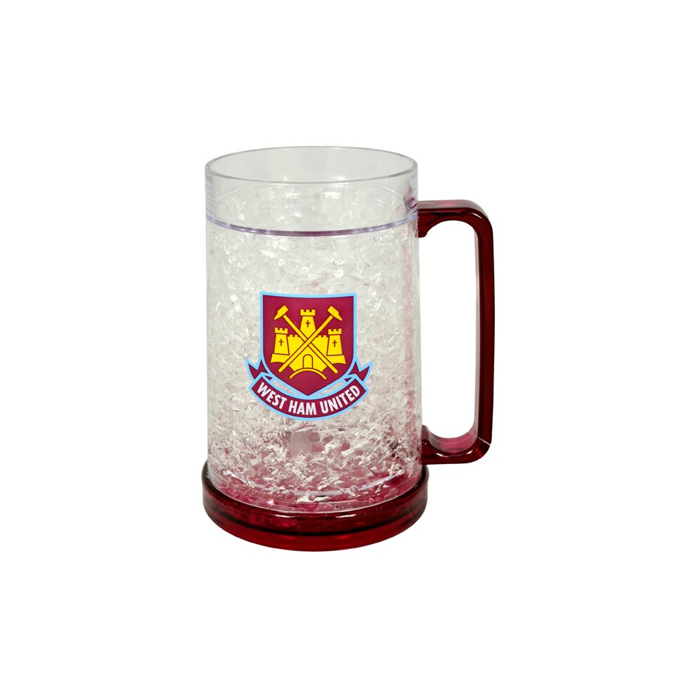 Official West Ham United Fc Home Style Plastic Freezer Tankard - Mug Football -  freezer tankard mug football beer official west ham united club