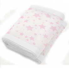 (Pink) Breathable Baby Two Sided Mesh Liner Twinkle Star