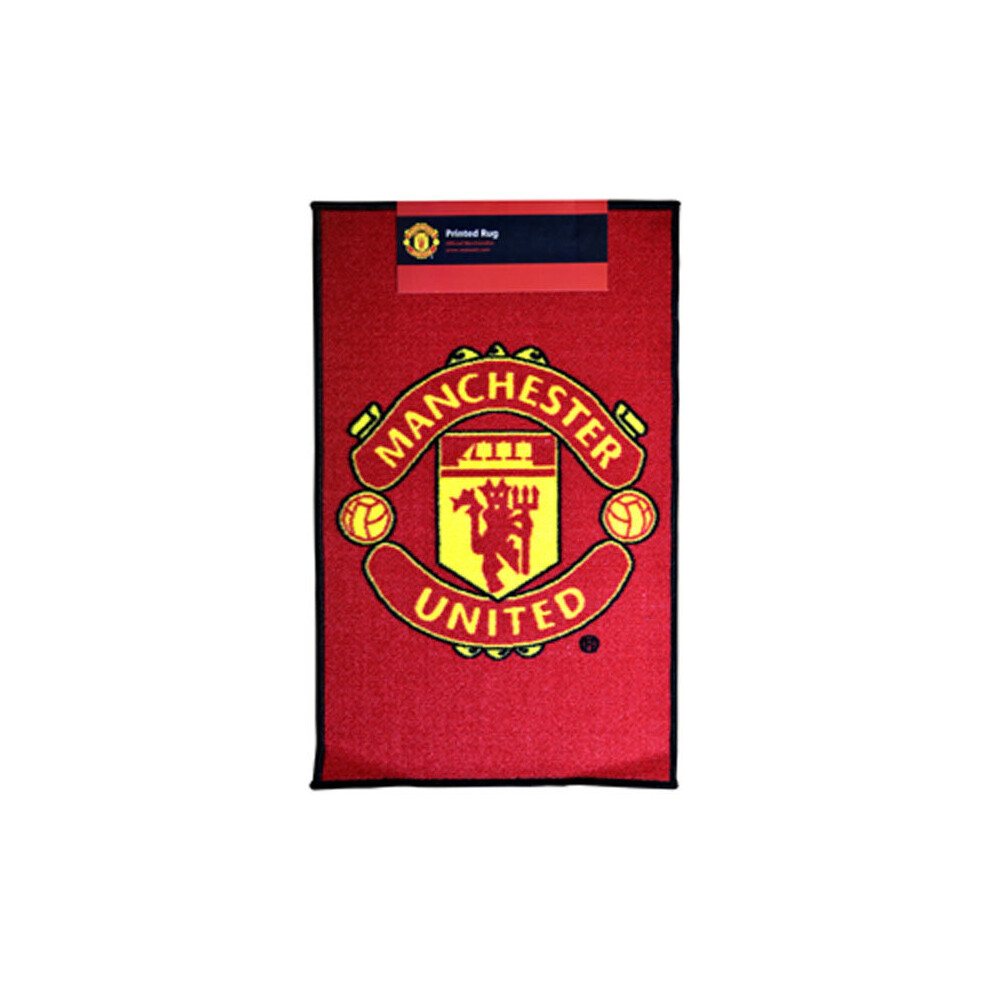 Manchester United Fc Crest Floor Rug - Official New Football -  manchester united rug fc official new football