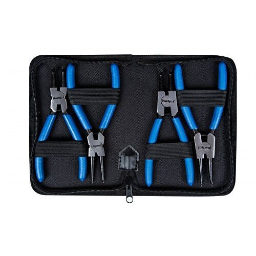 Blue Spot 8702 Circlip Plier, Blue, Set Of 4 Piece - 6 Plier 4pc Pliers Blue - 6 circlip plier set 4pc pliers bluespot pce 150mm new snap ring
