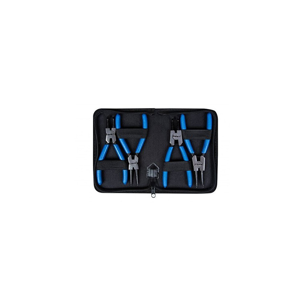 Blue Spot 8702 Circlip Plier, Blue, Set Of 4 Piece - 6 Plier 4pc Pliers Blue -  6 circlip plier set 4pc pliers bluespot pce 150mm new snap ring