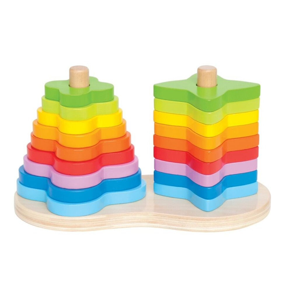 Hape Double Rainbow Stacking E0406 19 Pcs Age 12 Months+ Toddler Child Toy