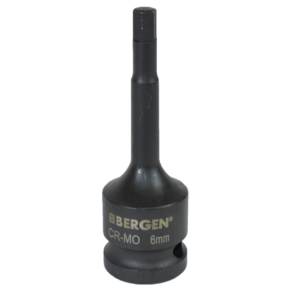 M6 X 78Mm 1/2" Drive Extra Long Impact Impacted Allen Hex Key Socket Bergen 5056133362527