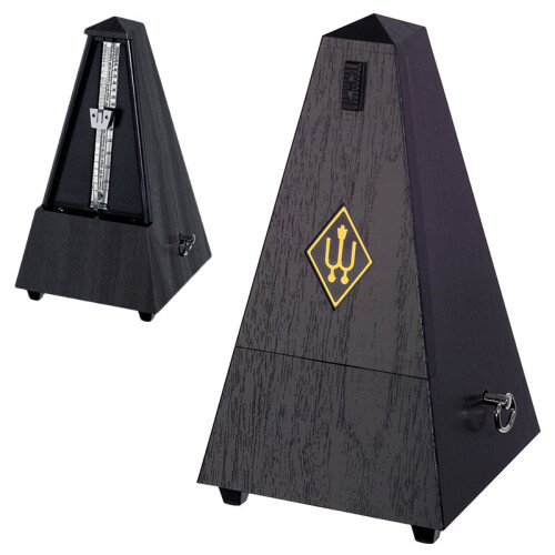 Wittner Maelzel 845B Traditional Pyramid Metronome Without Bell, Black