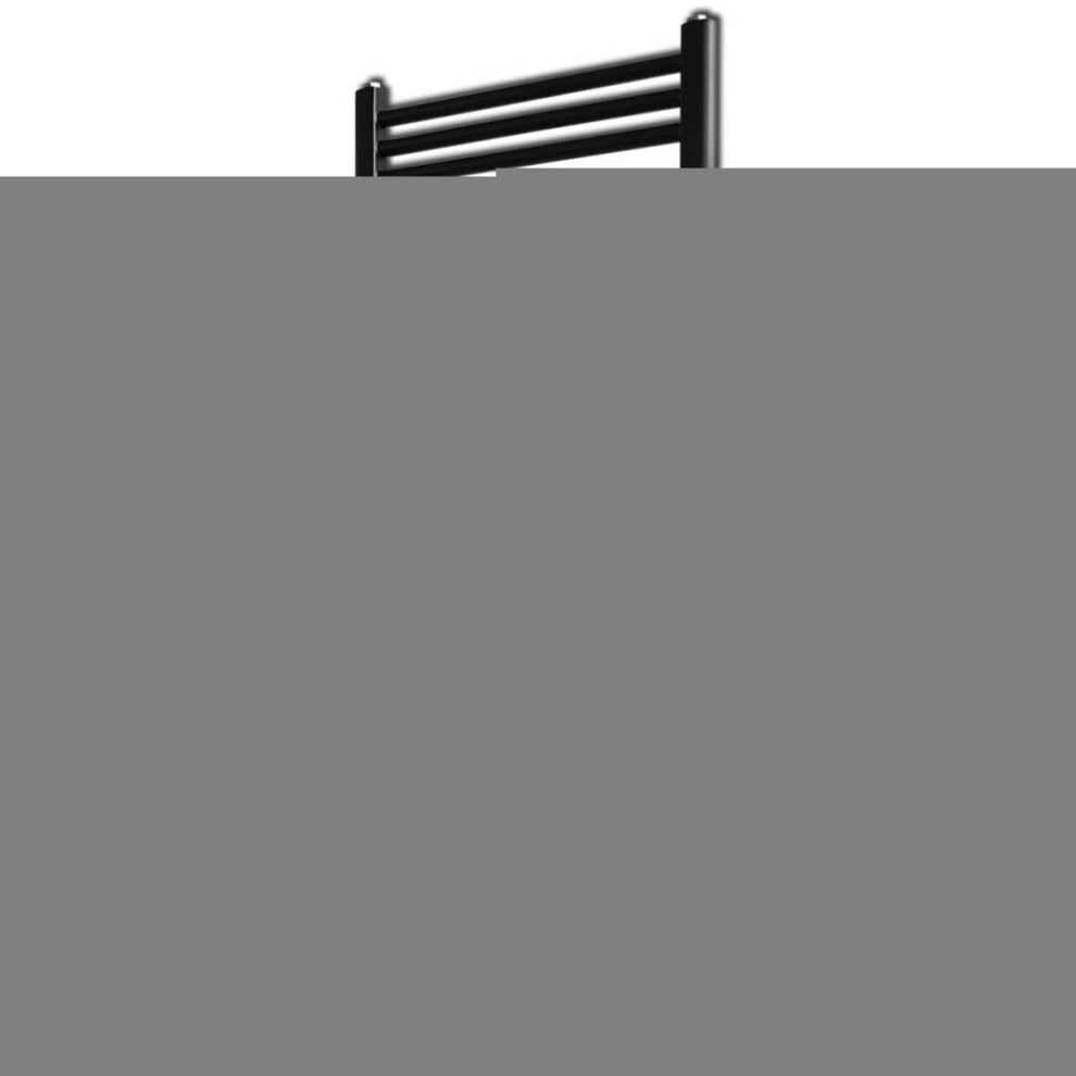 Straight Steel Towel Rail Central Heating Bathroom Radiator Black 500 x 1160 mm