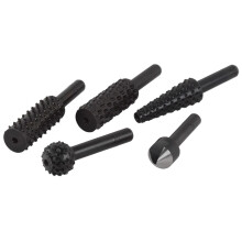 wolfcraft Insieme raspa rotativa e fresatrice Acciaio 5 pcs 2540000
