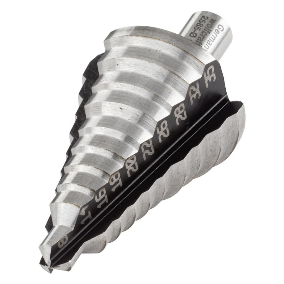 Wolfcraft Step Drill Bit 10 mm 8-35 mm HSS Grey 2585000