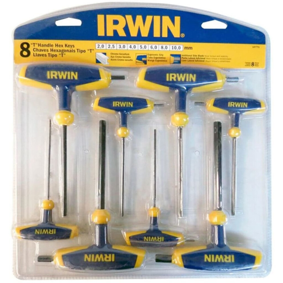 Irwin T-Handle Hex Key Set 8 pcs T10771