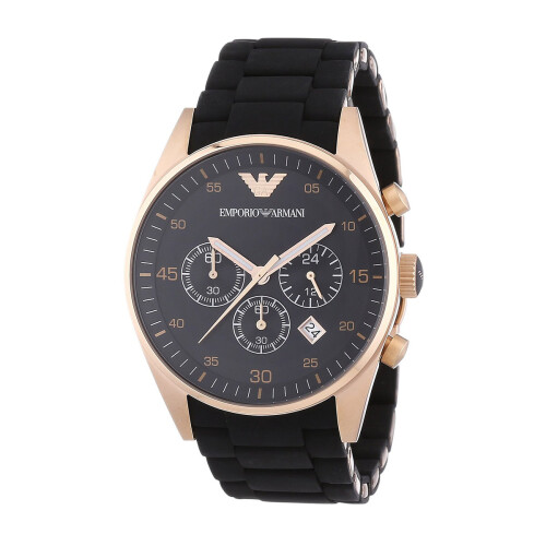 Armani Emporio Armani AR5905 Ανδρικό ατσάλινο ρολόι με μαύρο καντράν χαλαζία