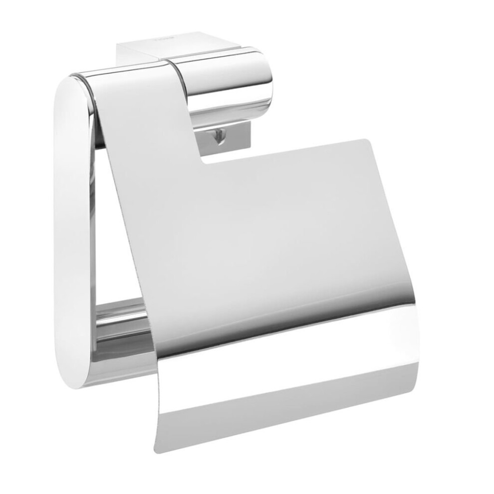 Tiger Chrome Bathroom Toilet Paper Roll Holder Cover Wall Mount Nomad 249130346