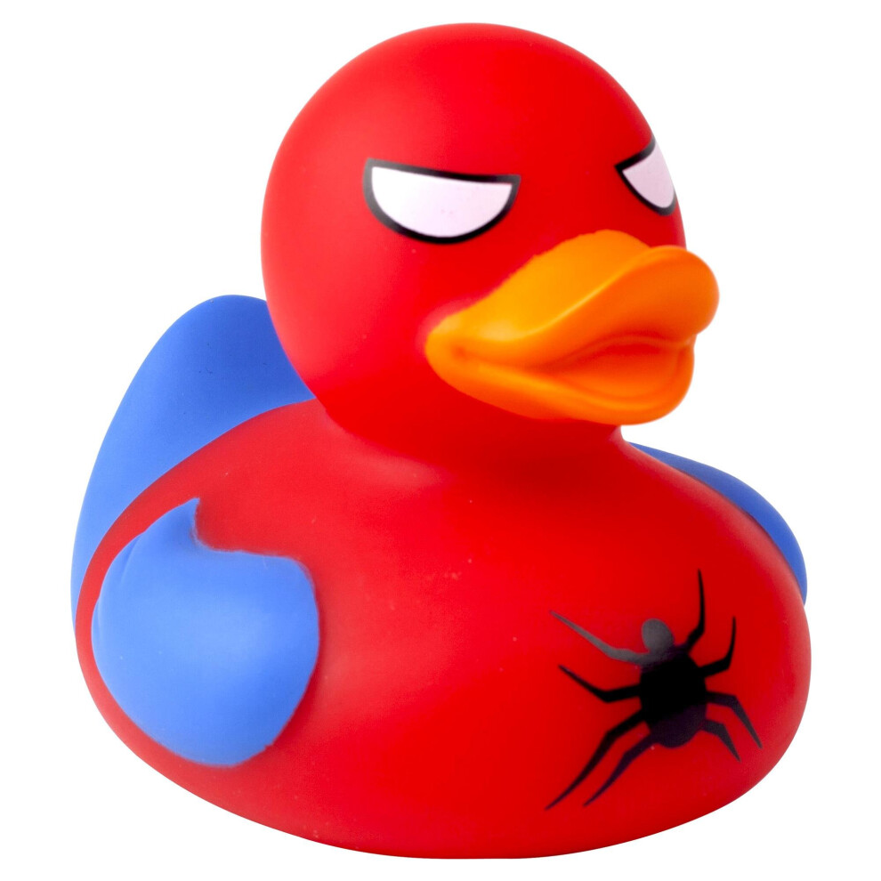 Lilalu Spidy Superhero Red Rubber Duck Bathtime Toy