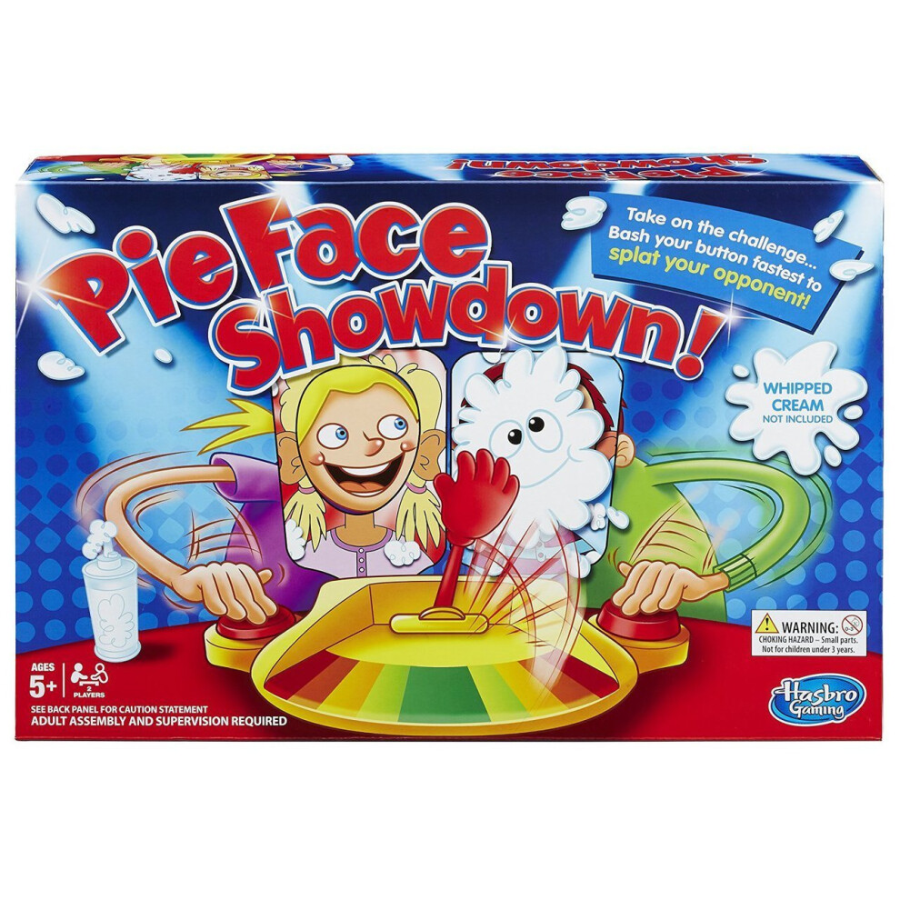Hasbro Pie Face Showdown Game - Hilarious Family Pie-Throwing Challenge With Chin Rests (C01931020)