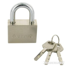 Silverline Steel Padlock 50mm - Security 595754 -  padlock silverline 50mm steel security 595754