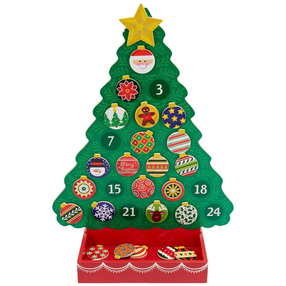 Melissa & Doug - 13571 - Countdown to Christmas Wooden Advent Calendar