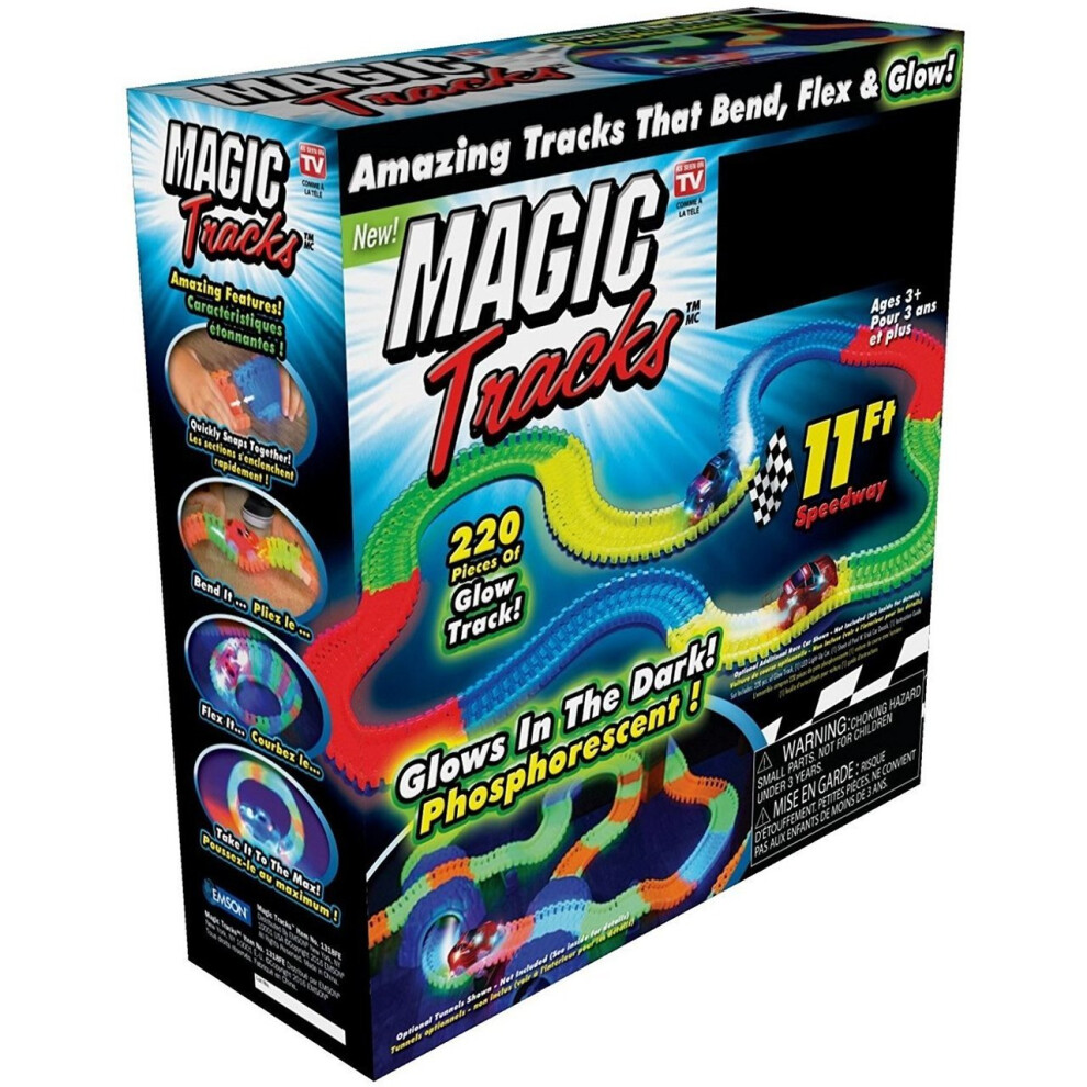 Magic Tracks Flexible Track Set with Bonus Glow in The Dark Car and Wheels Car