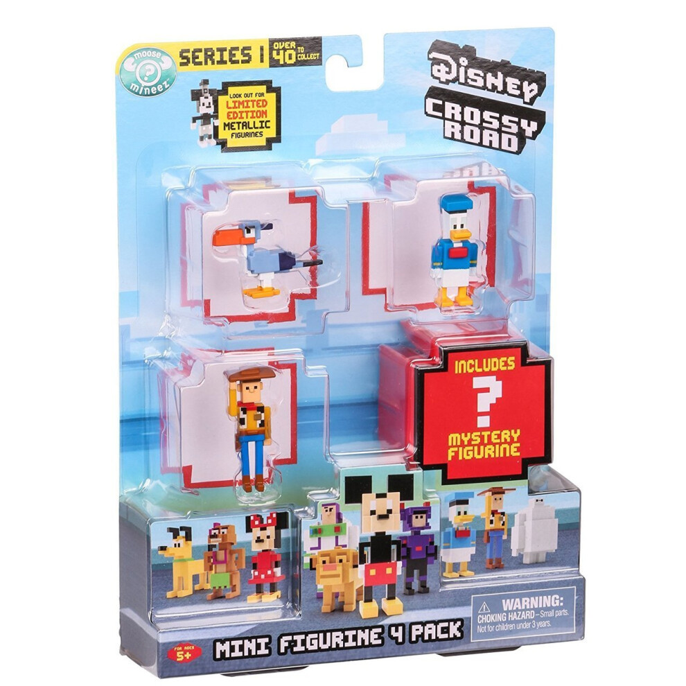 Disney Crossy Road Mini Figurine 4 Pack - Series 1 (Random Pack Supplied)