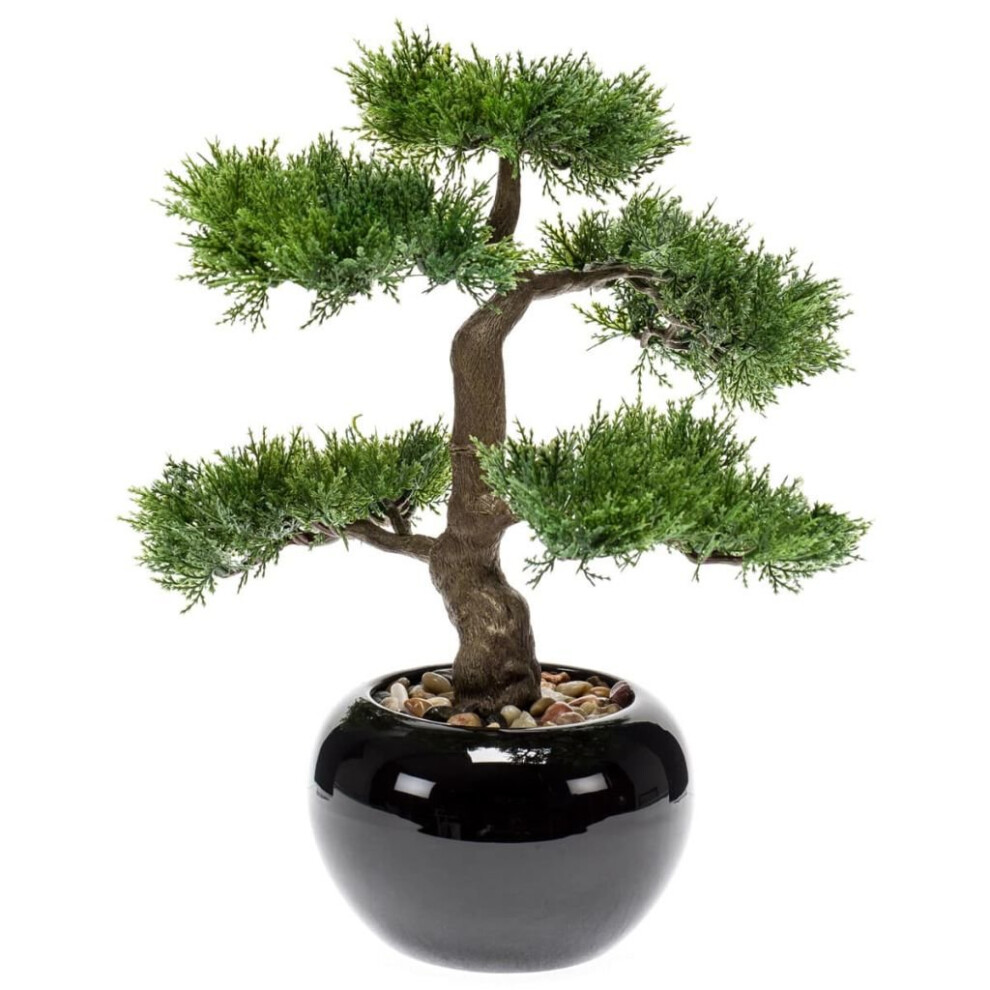 Emerald Artificial Cedar Bonsai Green 34 cm Garden House Plant Flower 420003