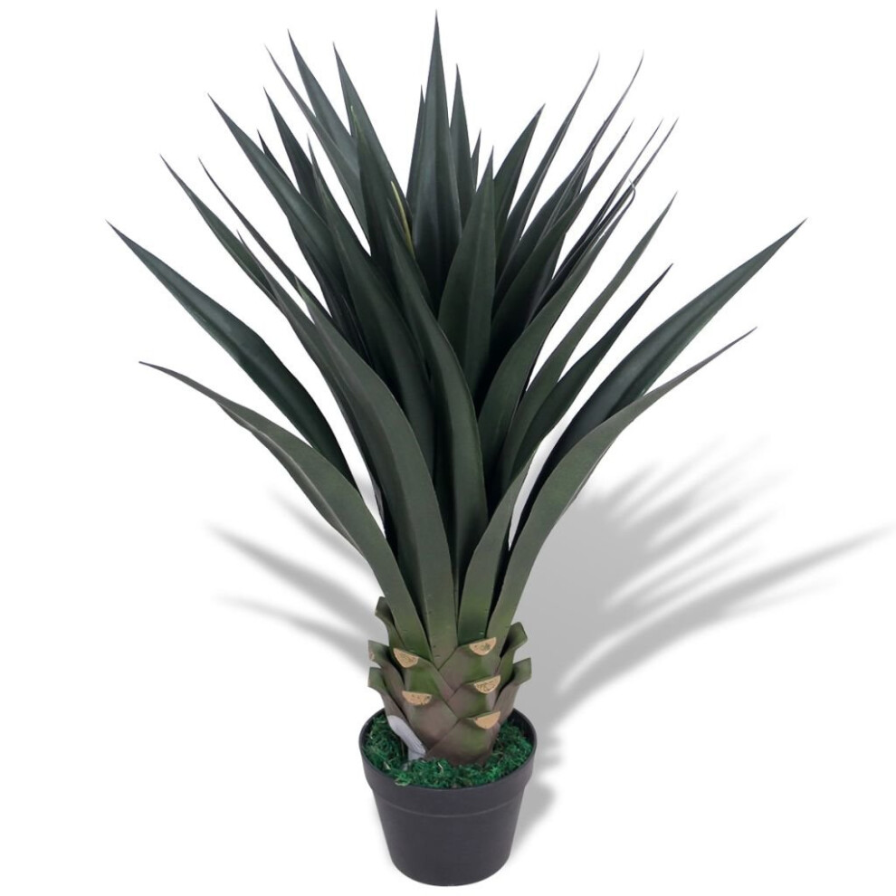 vidaXL Artificial Yucca Plant with Pot 85cm Green Lifelike Realistic Fake
