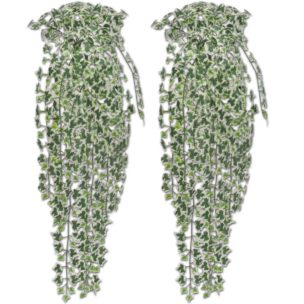 vidaXL 2x Artificial Ivy Bush 90cm Variegated Party Fake Hanging Decoration