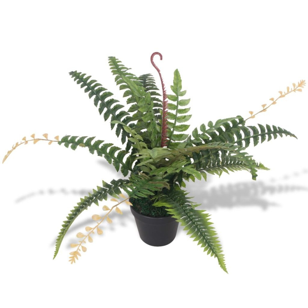 vidaXL Artificial Fern Plant with Pot 50cm Green Lifelike Realistic Flower