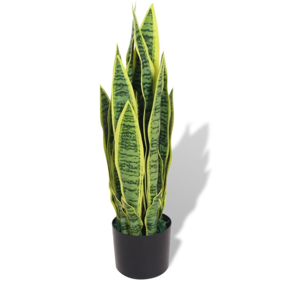 vidaXL Artificial Sansevieria Plant with Pot 65cm Green Indoor Lifelike Fake