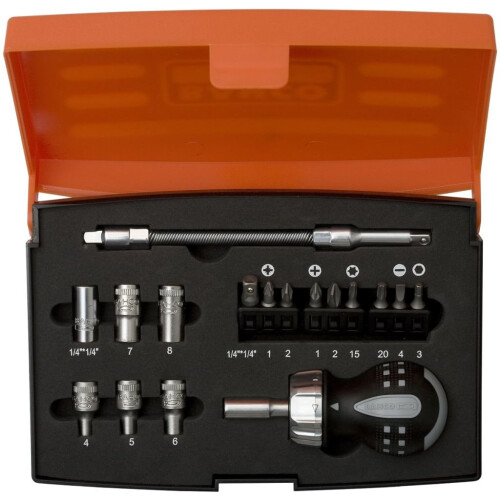 Bahco Bahco Stubby Ratcheting Screwdriver Set 808050S-18