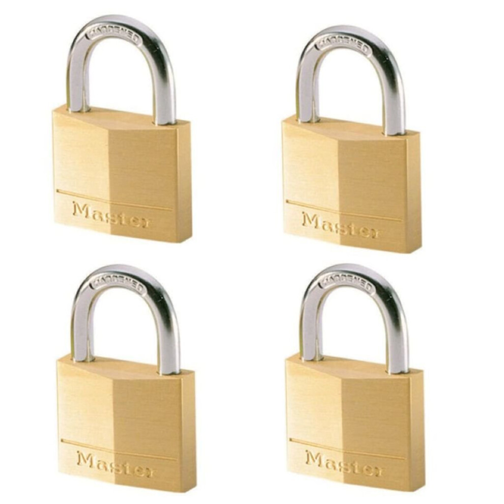 Master Lock Padlocks 4 pcs Solid Brass 40 mm 140EURQNOP-image-OPC-P5JGHMQ-NEW