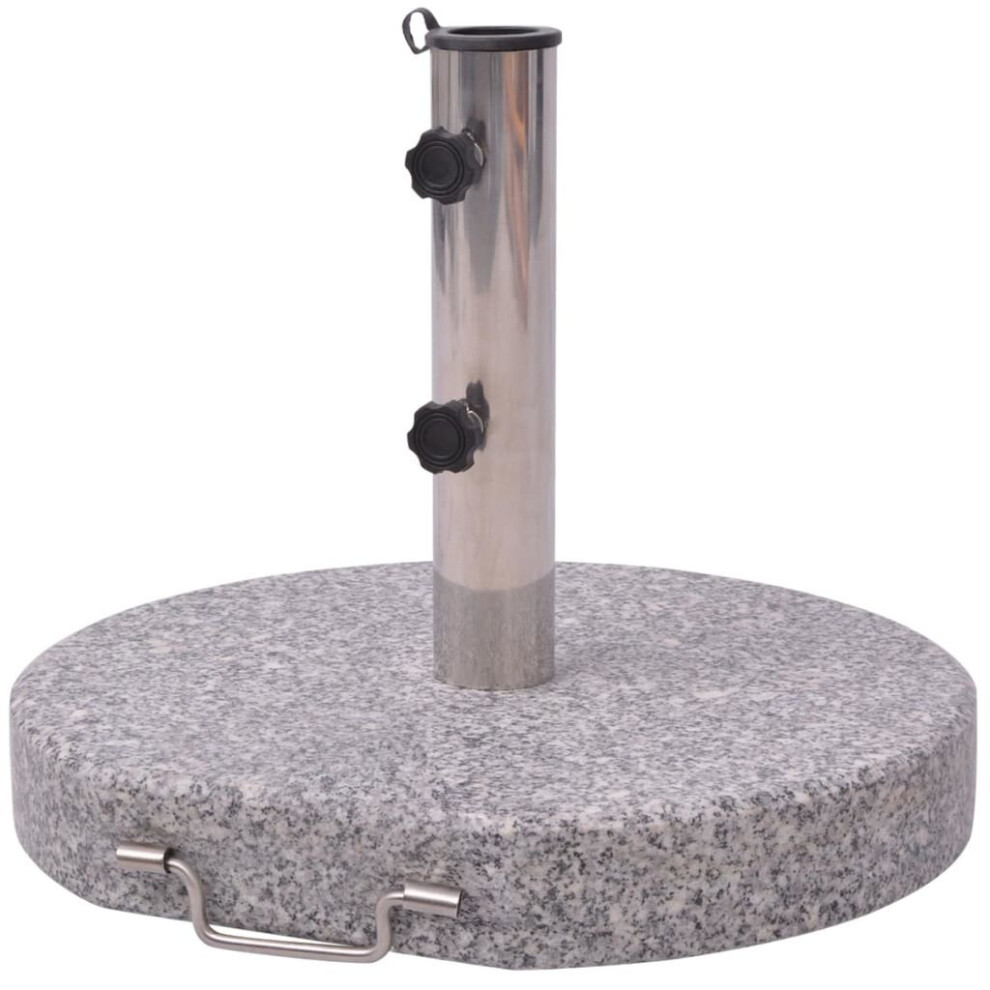 vidaXL Parasol Stand 45cm Granite Round Outdoor Umbrella Base Holder Support