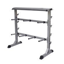 vidaXL Dumbbell Barbell Rack Gym Training Exercise Fitness Shelves Organiser