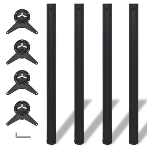 VidaXL vidaXL 4pc Height Adjustable Table Legs 87cm | Replacement Table Leg Set
