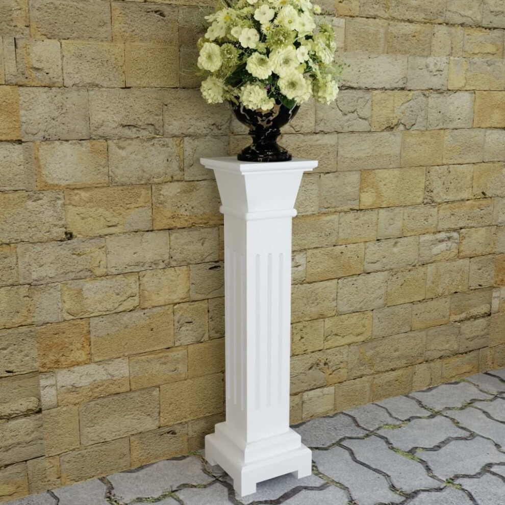 vidaXL Classic Square Pillar Plant Stand MDF Outdoor Display Shelf Pot Unit