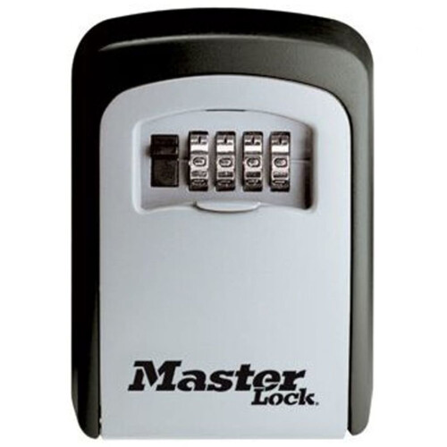 VidaXL Master Lock 5401EURD Wall Mounted Key Safe - 4-Digit Combination, Weather-Protected Dial, 10,000 Codes, Cast Metal Housing