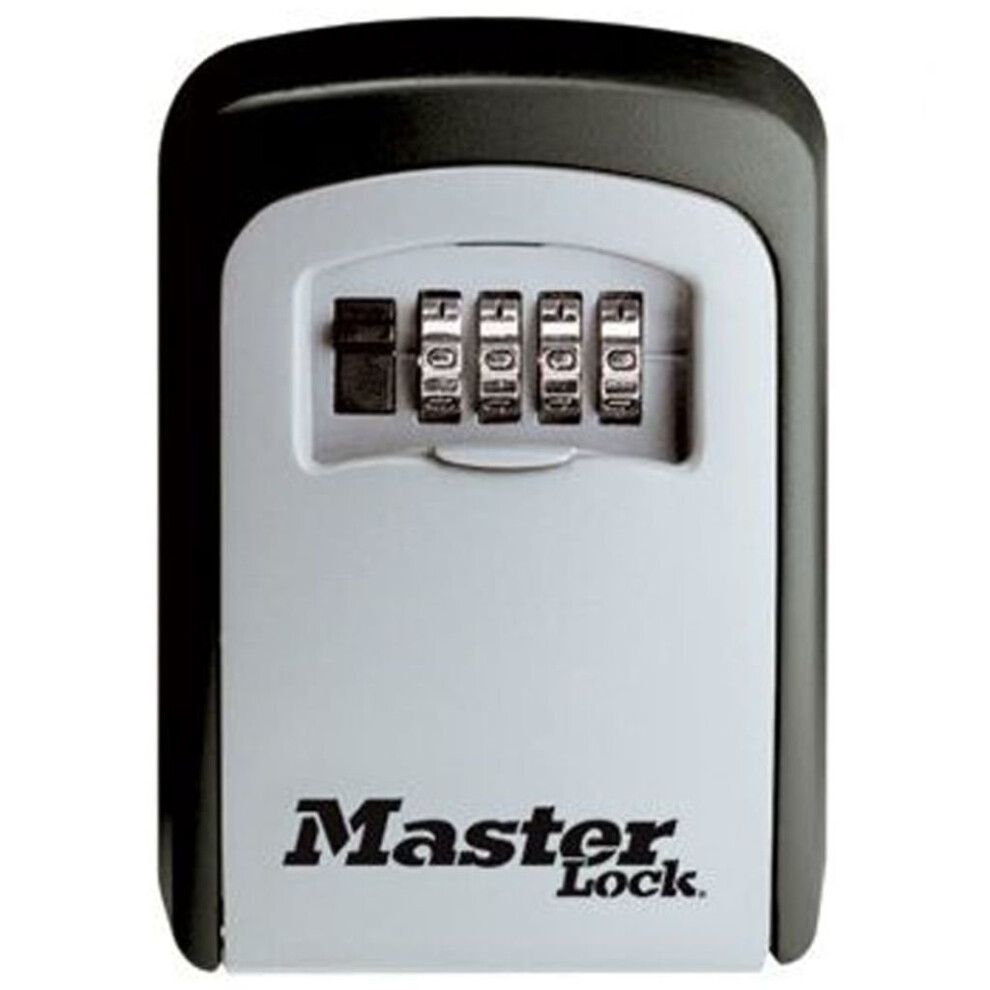 Master Lock 5401EURD Wall Mounted Key Safe - 4-Digit Combination, Weather-Protected Dial, 10,000 Codes, Cast Metal Housing