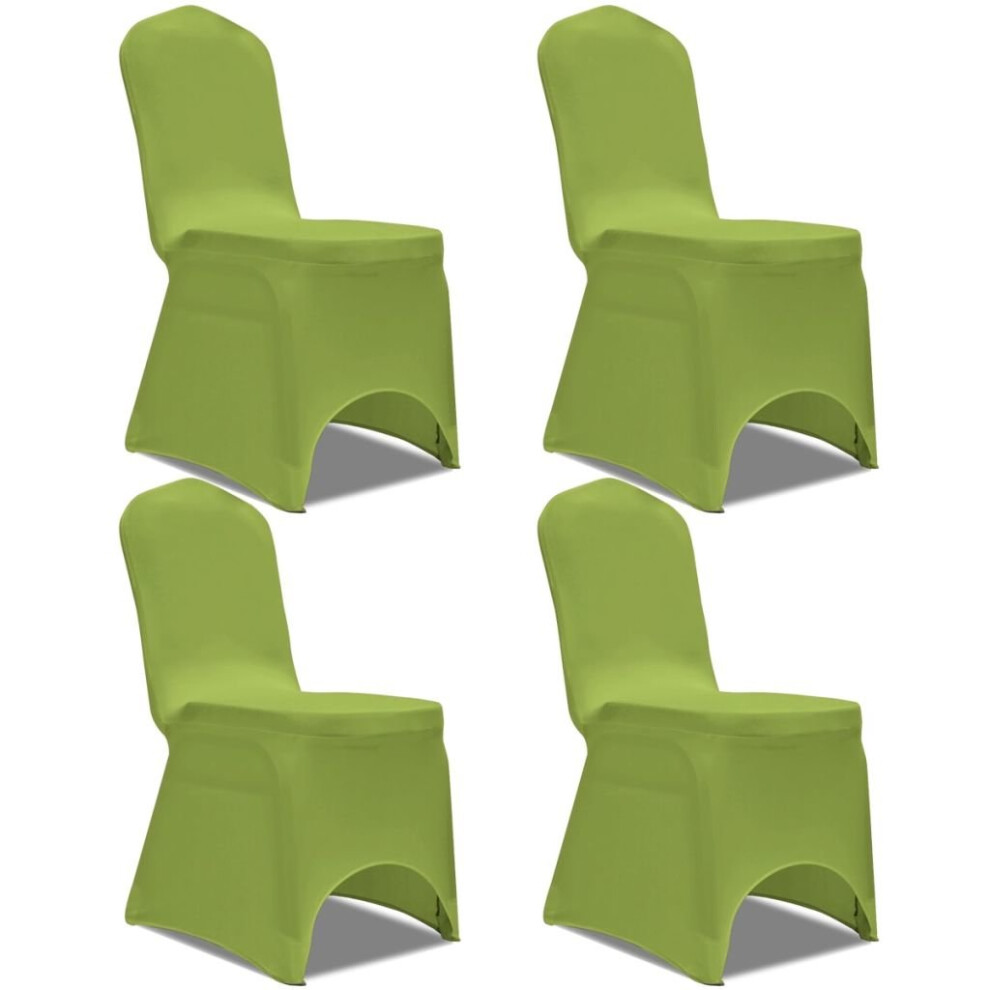 vidaXL 4x Stretch Chair Covers Green Seat Protector Dining Room Party Wedding