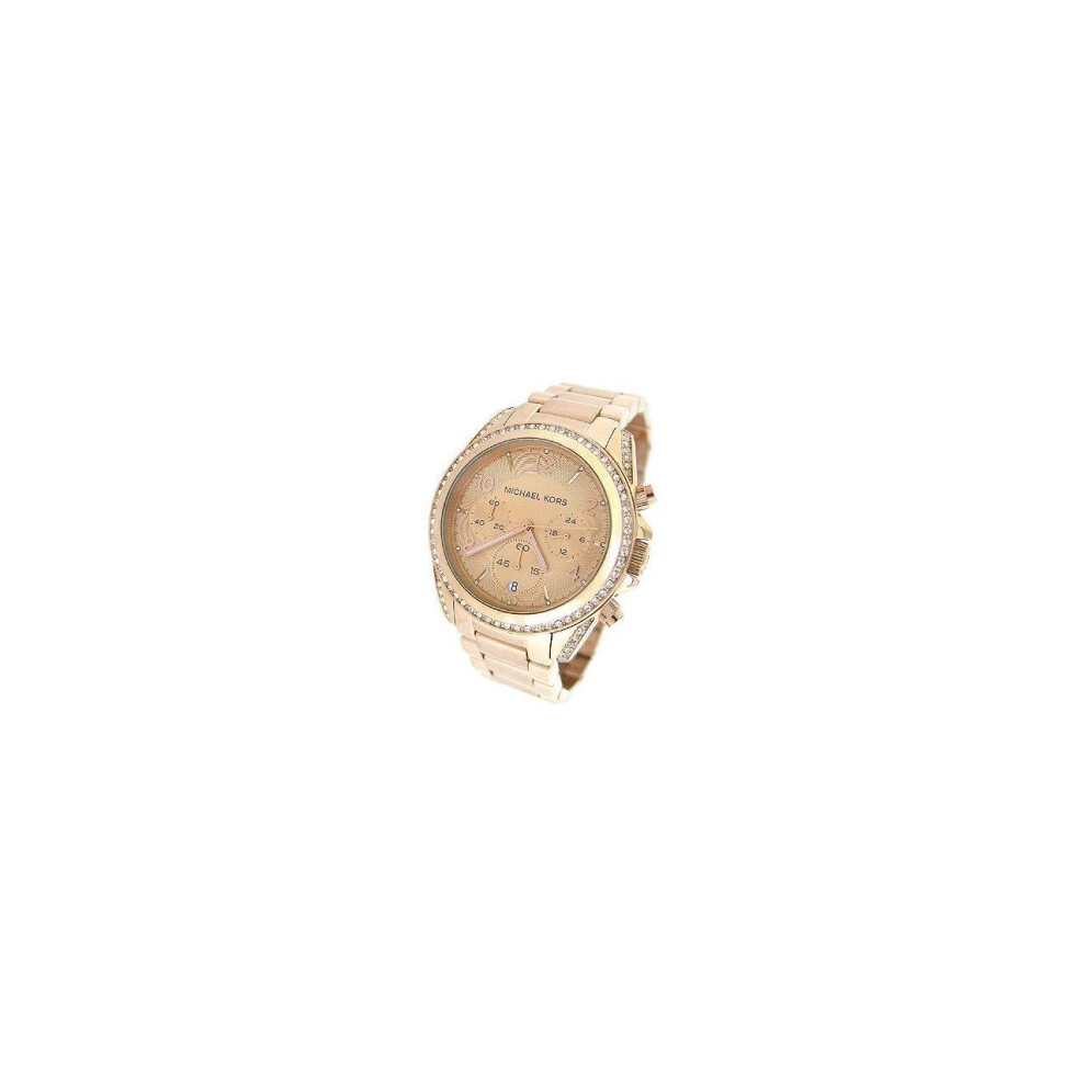 Michael Kors Blair MK5263 Women's PVD Rose Plated Crystal Pave Chronograph Watch