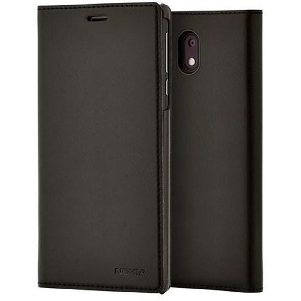 Genuine Official Nokia CP-303 Leather Flip Case Cover Wallet for Nokia 3 2017 - Black