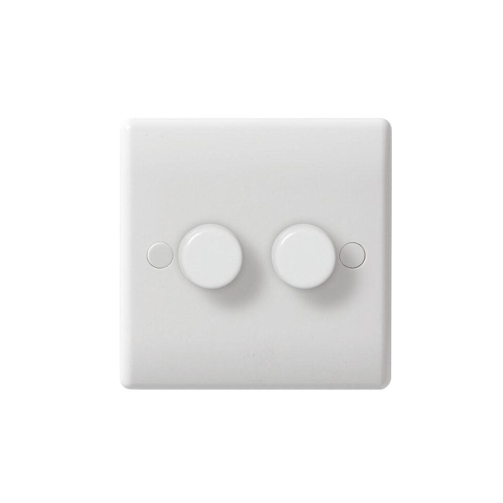 Masterplug Nexus 882P 2-Way Moulded Push On/ Off Dimmer Switch 400 W 2-Gang 5050765002622