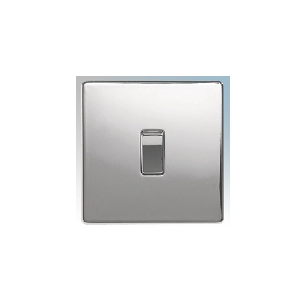 Bg Flatplate Screwless 10Ax Plate Switch 1 Gang 2 Way Chrome 5050765005203