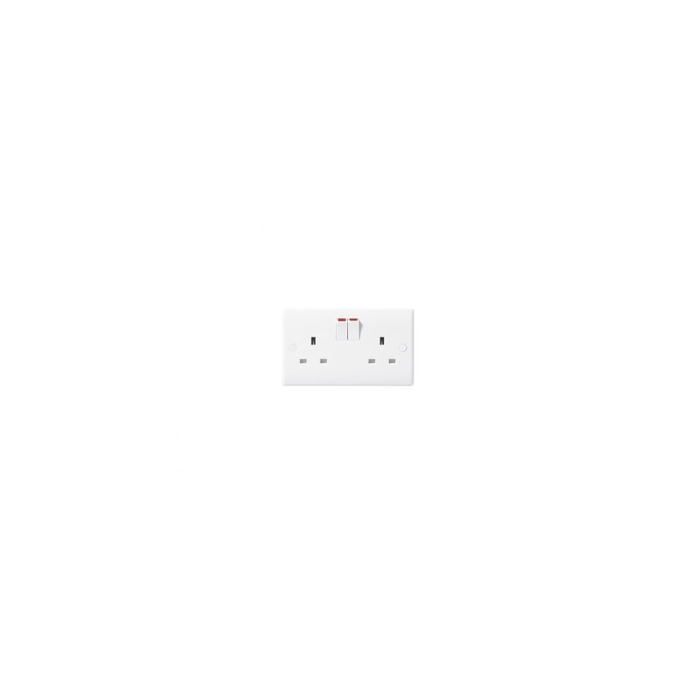 Bg Electrical 822Dp Nexus White 2 Gang Double Pole Switched Socket 13A 5050765000642