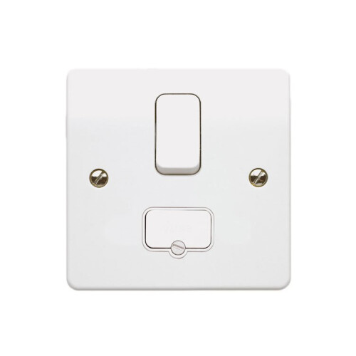 MK Logic Plus K330 WHI 13A Double Pole Switched Connection Unit/w.flex
