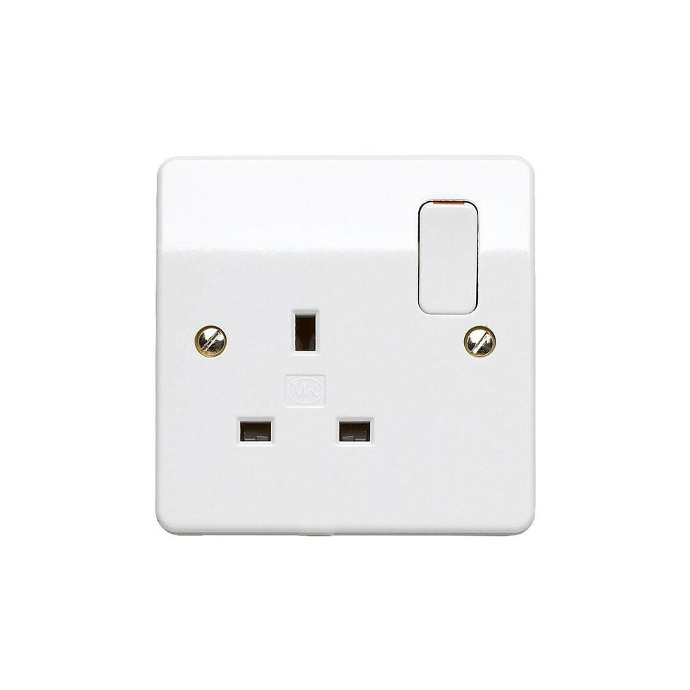Mk Logic Plus K2757 Whi 13A Double Pole Switchsocket, 1 Gang 5017490222923